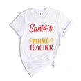 thumbnail image 1 of Music Teacher Christmas Shirt, Santa's Favorite Music Teacher, Funny Christmas Tee, Holiday Shirt, Christmas Teacher Tee, 1 of 1