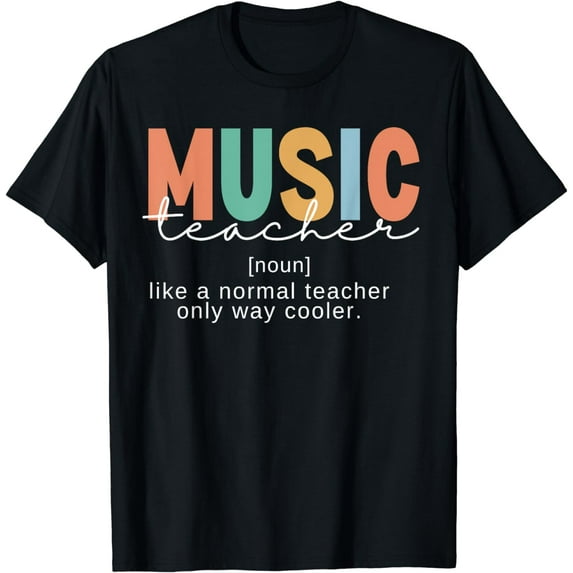 Music Teacher Definition Funny Back To School First Day T-Shirt