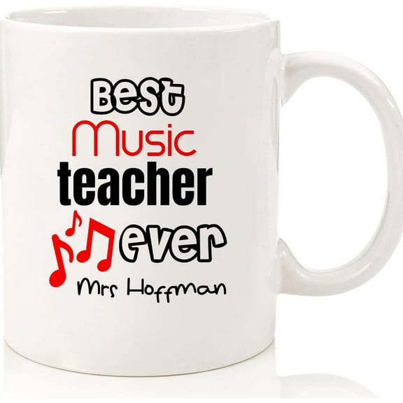 Music Teacher Gift Personalized Teacher Mug Best Teacher Thank You Gift Teacher Appreciation Gift End Of School Term Gift Favorite Teacher., Ceramic Novelty Coffee Mugs 11oz, 15oz Mug, Tea Cup, Gift
