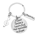 thumbnail image 1 of Music Teacher Keychain - Music Note Jewelry - Perfect Gift For Music Instructors, Great Teacher is Hard to Find But Impossible to Forget, 1 of 7