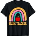 thumbnail image 1 of Music Teacher Rainbow Women Back To School Appreciation T-Shirt, 1 of 4