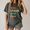 thumbnail image 1 of Music Teacher Shirt: Mic Check One Two, Musician All Size S-5Xl, 1 of 4