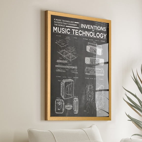 Music Technology Evolution Posters - Music Invention Prints - Retro Music Decor For Audiophiles - Perfect Wall Art For Music Lovers - Win50 Wall Art, Modern Wall Decor, 24x36 UNFRAMED