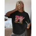 thumbnail image 1 of Music Television Logo Print T-Shirt, Leopard Pattern + Available in Petite or Plus Size + Fashion Slim Fit Crew Neck Short Sleeve Tee, Summer/Spring Women's Top, 1 of 5