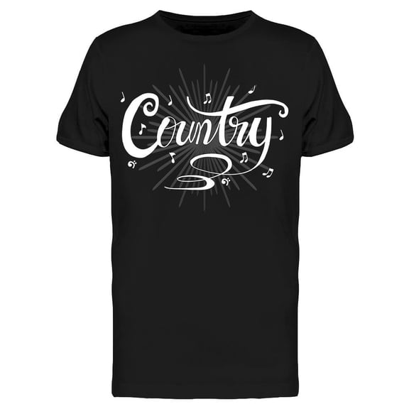 Music Text: Country T-Shirt Men -Image by Shutterstock, Male XX-Large