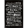 thumbnail image 1 of Music - Text Wall Poster, 22.375" x 34", Framed, 1 of 6
