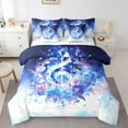 Music Theme King Comforter Set 7 Pieces Musical Notes Bedding Sets