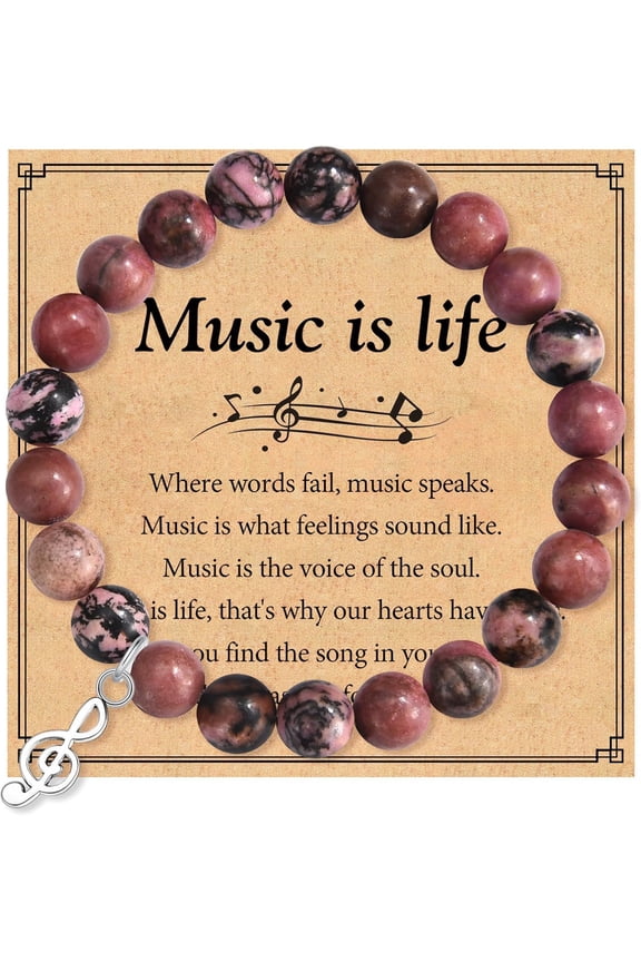 Music Themed Gifts for Women Music Lovers, Music Notes Bracelet for Music Teacher/Band/Musicians/Student Birthday Christmas Thanksgiving Teachers Day Retirement Gift