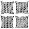 thumbnail image 1 of Ambesonne Music Throw Pillow Cover 4 Pack, Blues Jazz Punk Rock Sign, 24", Black White, 1 of 2