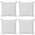 thumbnail image 1 of Music Throw Pillow Cushion Case Pack of 4, Simplistic Repeating Pattern of Treble Clef Monochrome Style Musical Theme Print, Modern Accent Double-Sided Print, 4 Sizes, Pale Grey White, by Ambesonne, 1 of 2