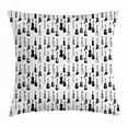 thumbnail image 1 of Music Throw Pillow Cushion Cover, Monochrome Strings Various Types Acoustic and Electronic Guitar Cello Violin, Decorative Square Accent Pillow Case, 24 X 24 Inches, Black White Grey, by Ambesonne, 1 of 2