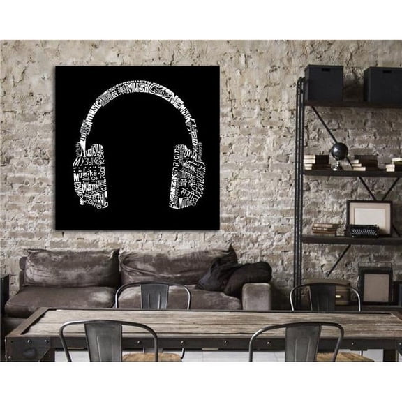 Music To My Ears Abstract Canvas Art, 24 x 24 in.