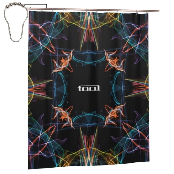 Music Tool Band Shower Curtain Bathroom Decor Polyester Waterproof Bath Curtains With Hooks 60x72 Inches