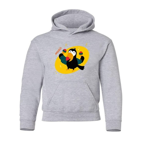 Music Toucan Hoodie Juniors -Image by Shutterstock, Large