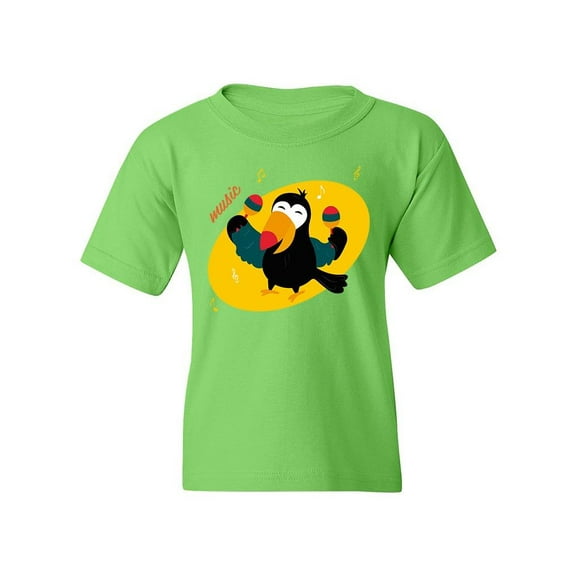 Music Toucan T-Shirt Juniors -Image by Shutterstock, Medium