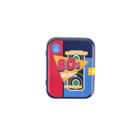 Music Trivial Pursuit Game - 80's Fun & Challenging Card Game Set 60 Cards with 120 Questions - Easy to Play Pocket Trivia Games For Adults Teenagers