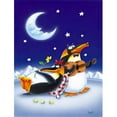 thumbnail image 1 of Music Under the Moon Penguins Flag Garden Size, 1 of 1