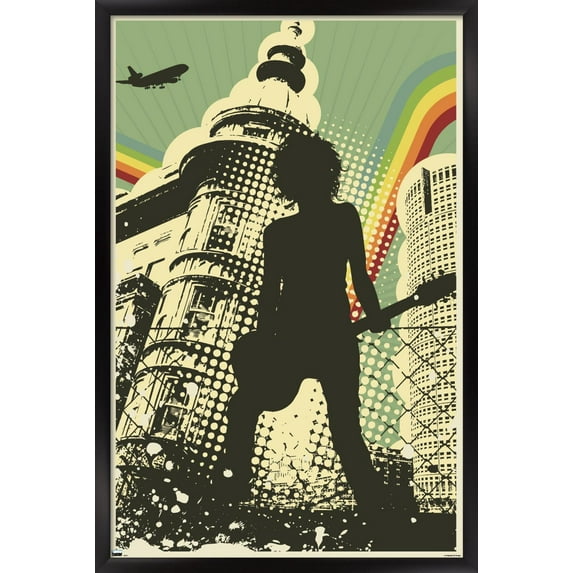 Music Vibe Wall Poster, 14.725" x 22.375", Framed