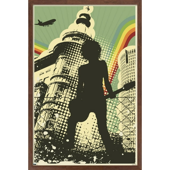 Music Vibe Wall Poster, 22.375" x 34", Framed
