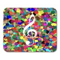 thumbnail image 1 of Music Violin Clef Sign G Treble White on Colorful Mousepad Mouse Pad Mouse Mat 9x10 inch, 1 of 3