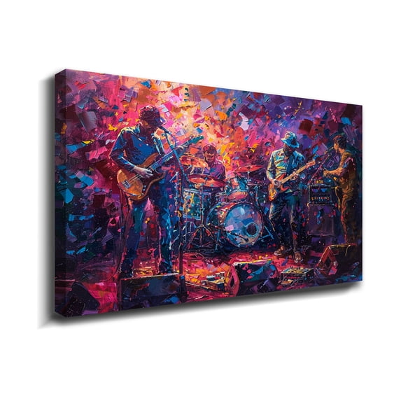 Music Wall Art Band Performance Muisic Room Decor Poster Music Canvas Art For Livingroom Bedroom Office