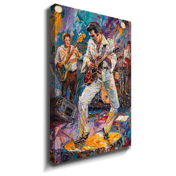 Music Wall Art Elvis On Stage Muisic Room Decor Poster Music Canvas Art For Livingroom Bedroom Office