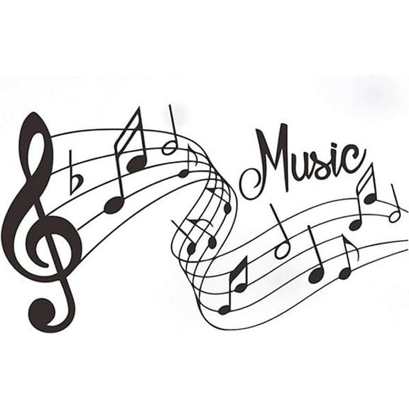 Music Wall Decals Musical Note Wall Stickers Vinyl Music Symbols Wall Decoration Mural Decals Waterproof Home Decor Art