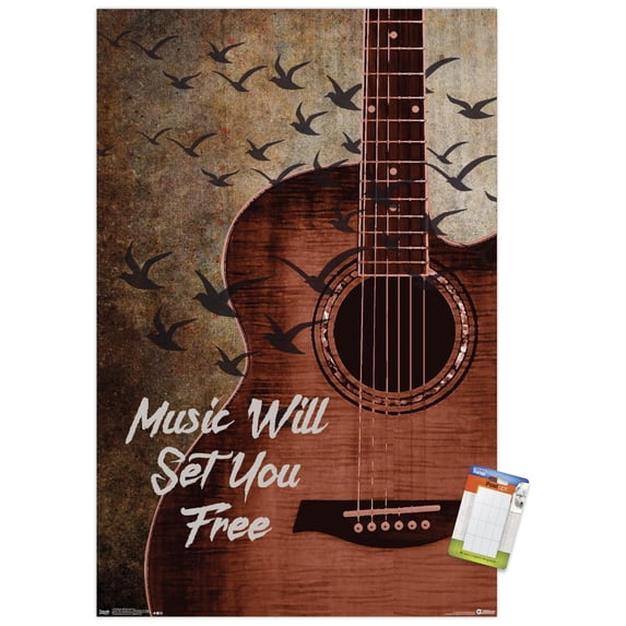 Music Will Set You Free Wall Poster, 14.725" x 22.375"