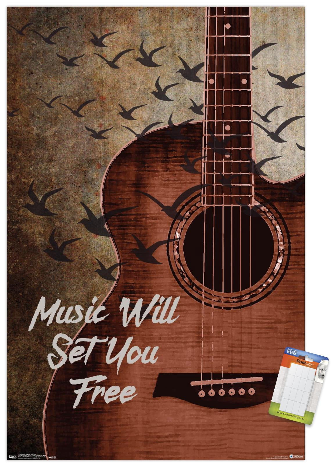 Music Will Set You Free Wall Poster, 22.375" x 34"