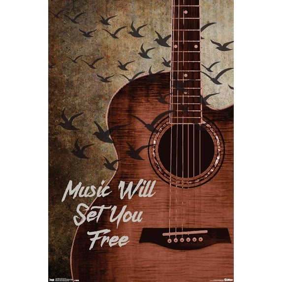 Music Will Set You Free Wall Poster, 22.375" x 34"