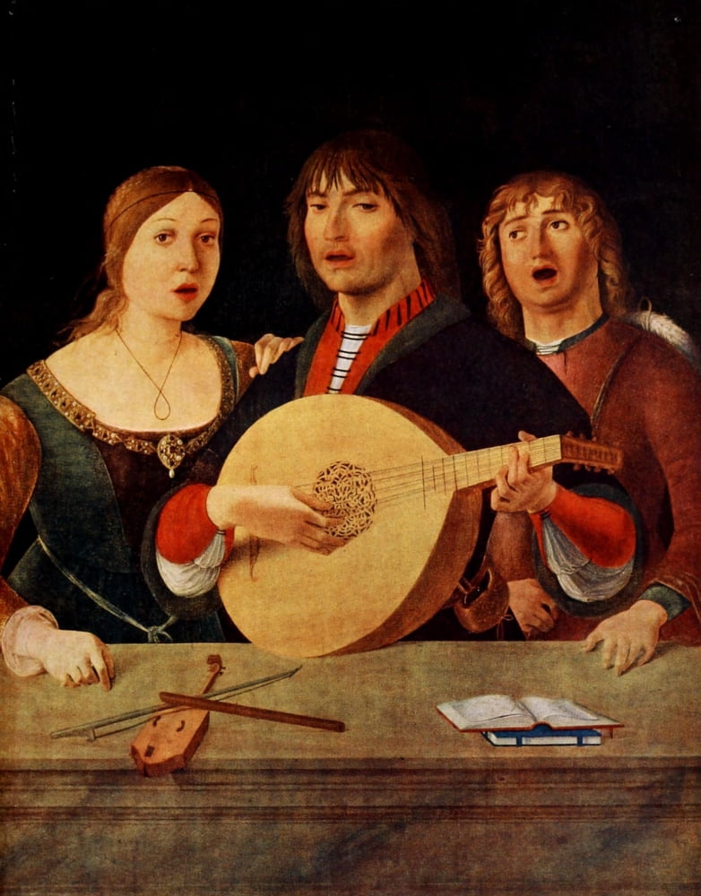 Music in Painting 1948 A Concert Canvas Art - Ercole Roberti (18 x 24)