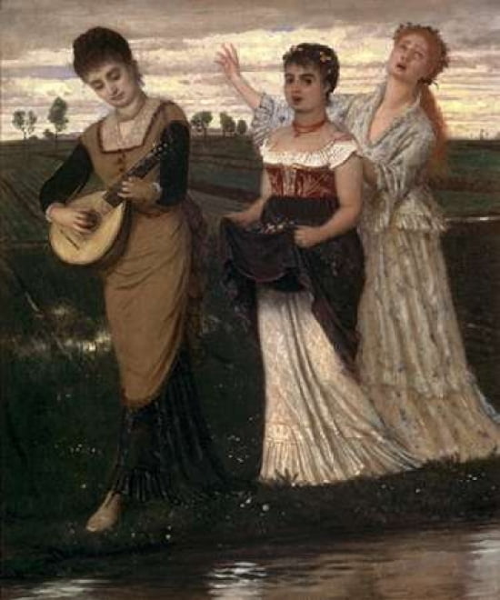 Music in the Fields Canvas Art - Arnold Bocklin (20 x 24)