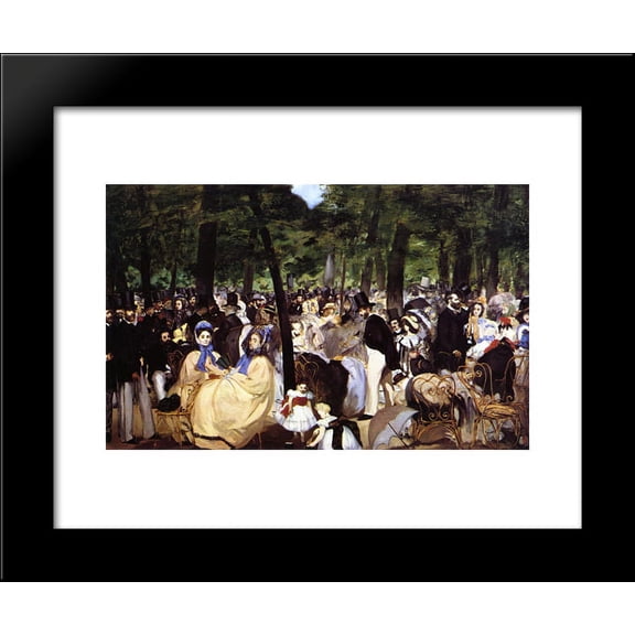 Music in the Tuileries Garden 20x24 Framed Art Print by Manet, Edouard