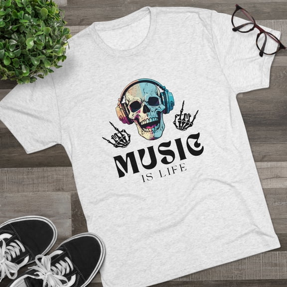 Music is Life,  Custom T-Shirt - Rock and Roll Style, Unisex