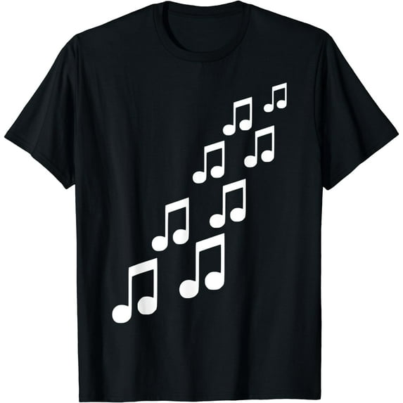 Music notes T-Shirt Black Medium