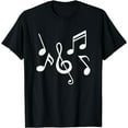 thumbnail image 1 of Music notes T-Shirt Black X-Large, 1 of 4