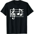 thumbnail image 1 of Music notes clef T-Shirt, 1 of 4
