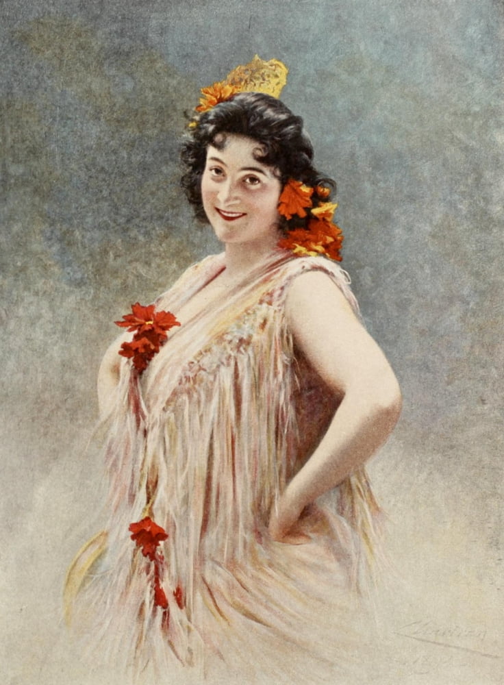Music of the Modern World 1895 Emma Calv as Carmen Canvas Art - Theobald Chartran (24 x 36)