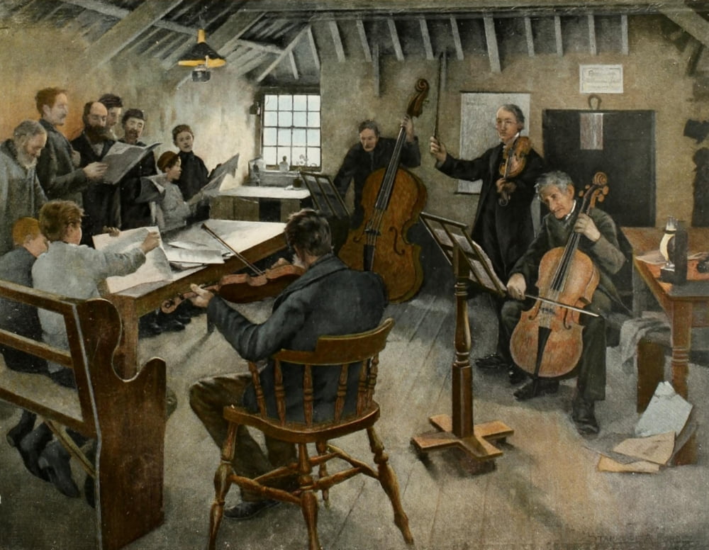 Music of the Modern World 1895 The Village Philharmonic Canvas Art - Stanhope Forbes (18 x 24)