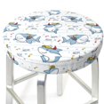 thumbnail image 1 of Music shark Round Bar Stool Seat Covers, Elastic Round Chair Cover Stool Seat Slipcover Bar Stool Cushions Round Pad for 12-14 inch, 1 of 5