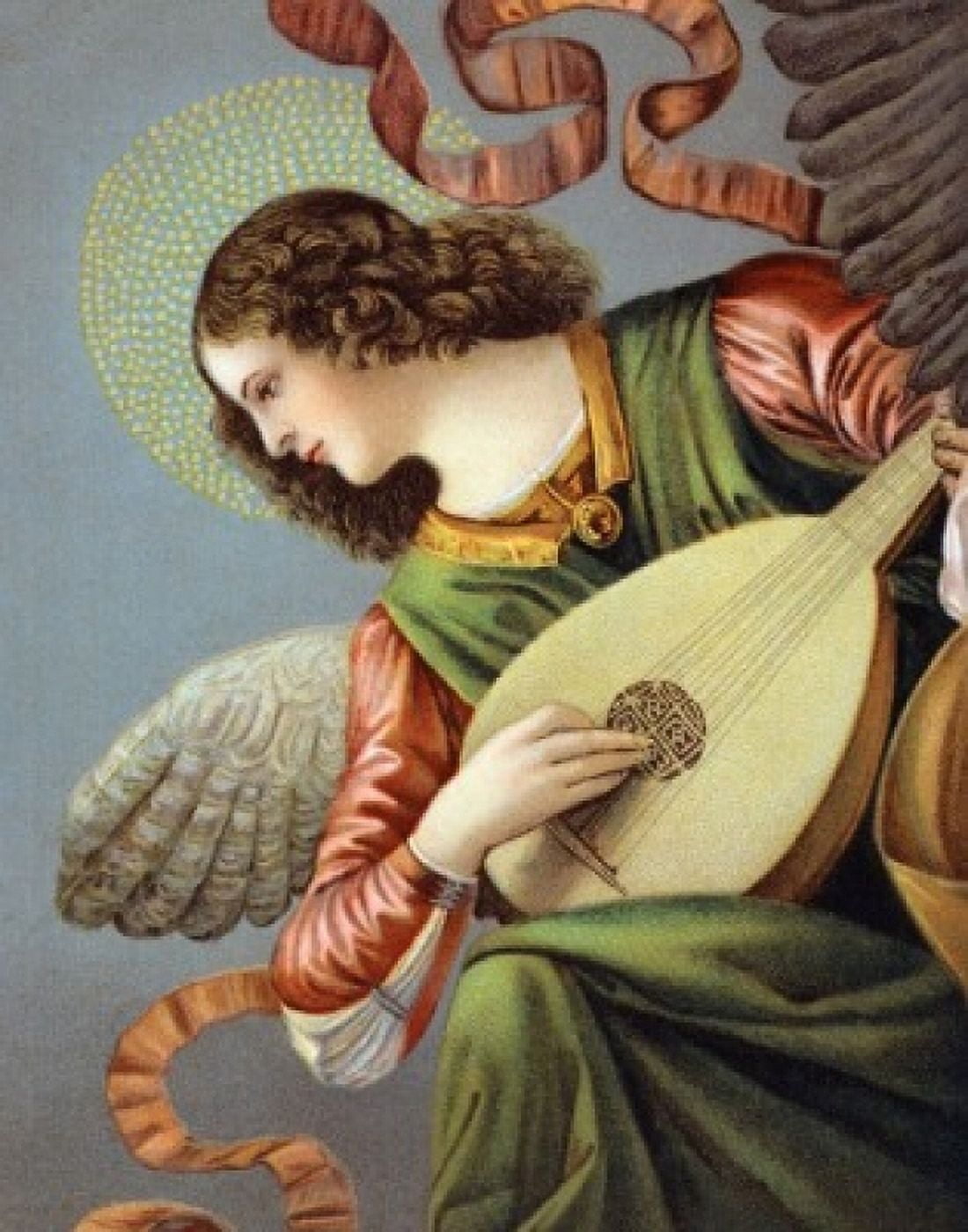 Musical Angel Nostalgia Cards Canvas Art - (24 x 36)