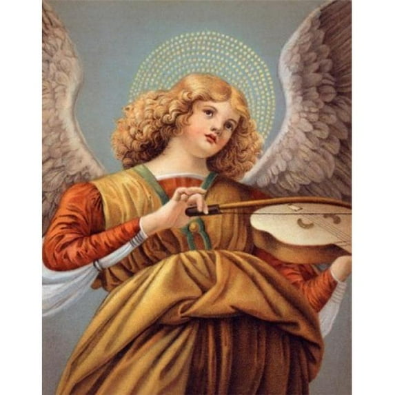 Musical Angel Nostalgia Cards Poster Print - 18 x 24 in.