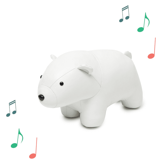 Musical Animals - Nathan the Polar Bear Pull-String Music Box Plush Toy for Babies and Toddlers