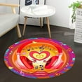 thumbnail image 1 of Musical Area Rug Abstract Headphones Notes Y2k Trippy Heart Shaped Pattern for Music Lovers, Non-Slip Carpet for Classroom, Bedroom, Teen Girl Room, Study, 1 of 5