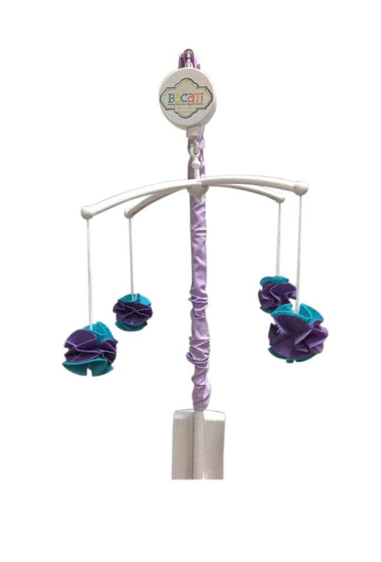 Musical Baby Crib Mobile, Paisley Lilac/Aqua/Purple