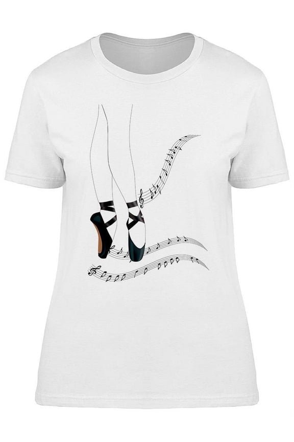 Musical Ballet Legs T-Shirt Women -Image by Shutterstock, Female Medium