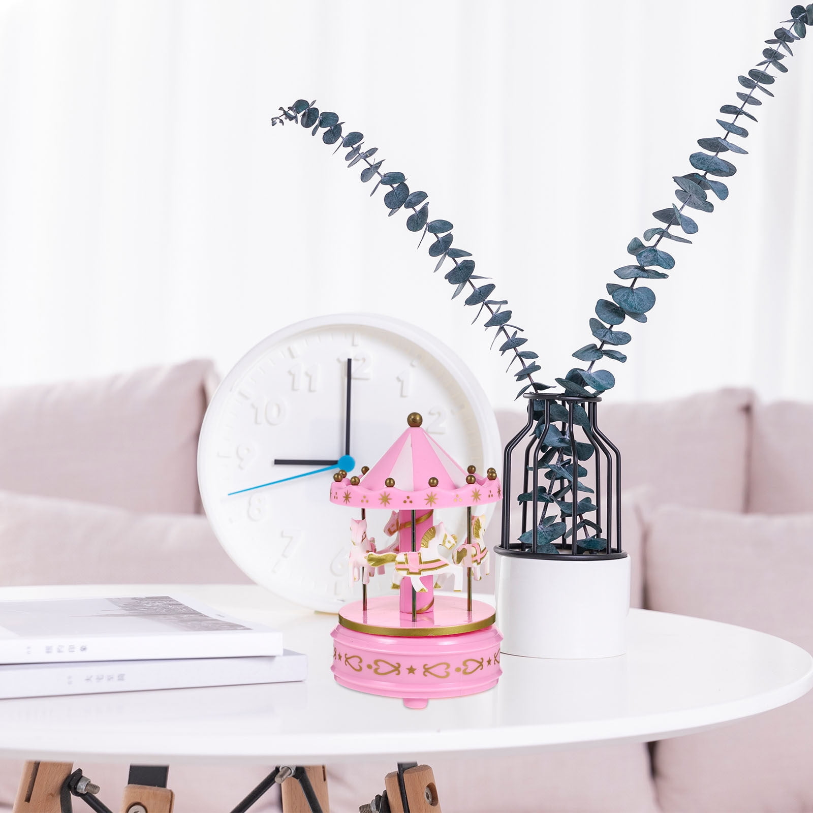 WRISTBIQUE Creative Music Box Pink Plastic 1Pack For Women Home Decor ...