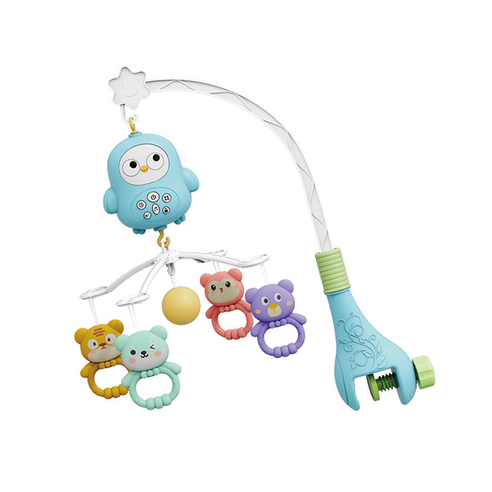 Musical Box Rotating Baby Bed Mobile Visual and Auditory Stimulation Rattle Toy for Newborns Nursery Room Decoration