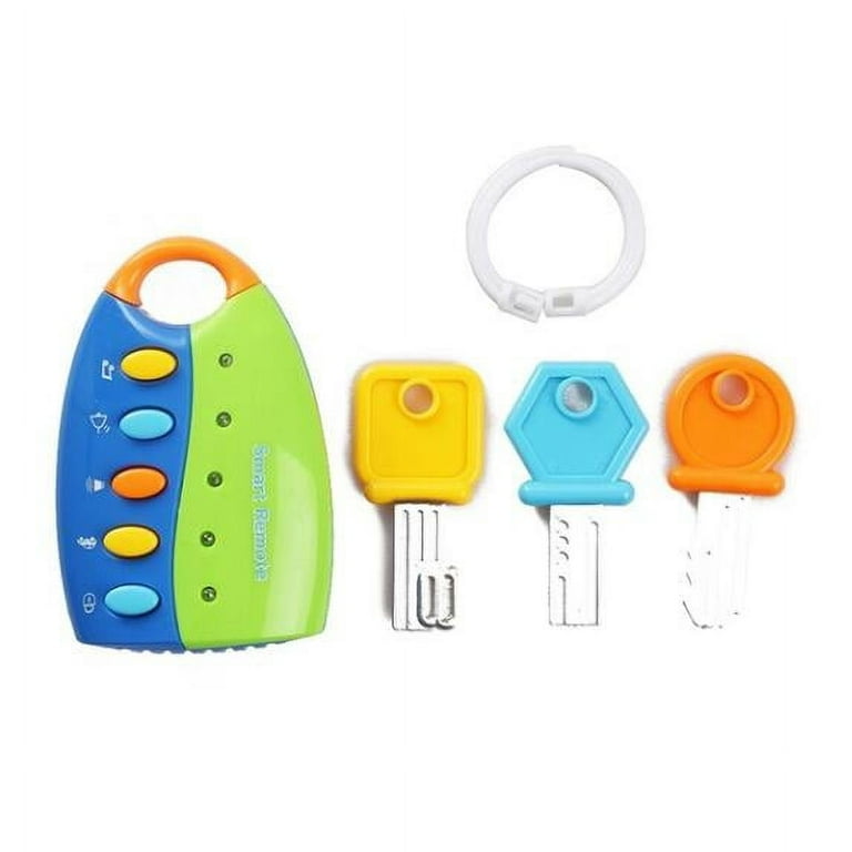 Gueuusu Musical Car Key Toy Non-Toxic Smart Remote Sound and Light Pretend Keychain Toy for Baby, Infant Unisex, Size: One size, Blue