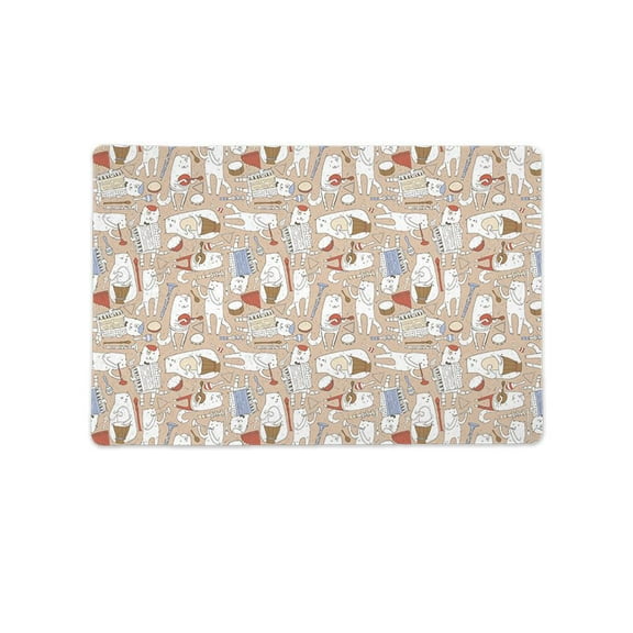 Musical Cats Mat Rectangle  -Image by Shutterstock,